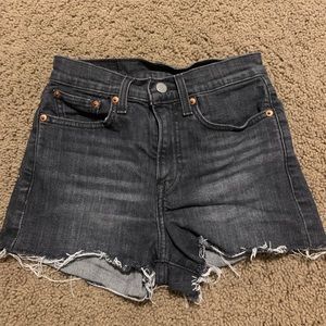 Levi black jean shorts